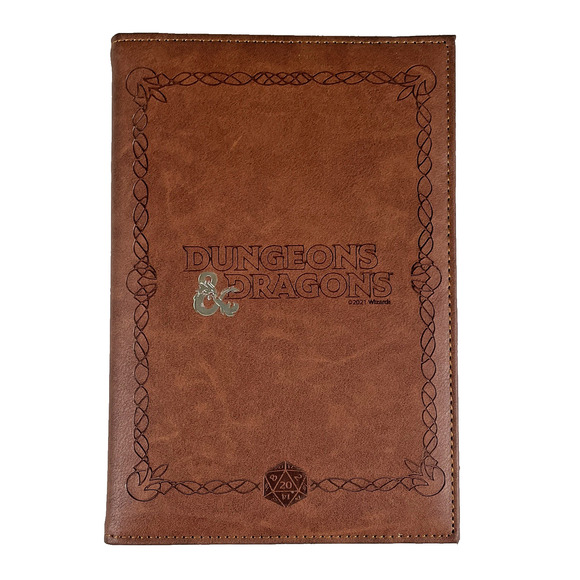 Dungeons & Dragons Embossed Brown Faux Leather Journal Book Cover Official D&D - Picture 1 of 9